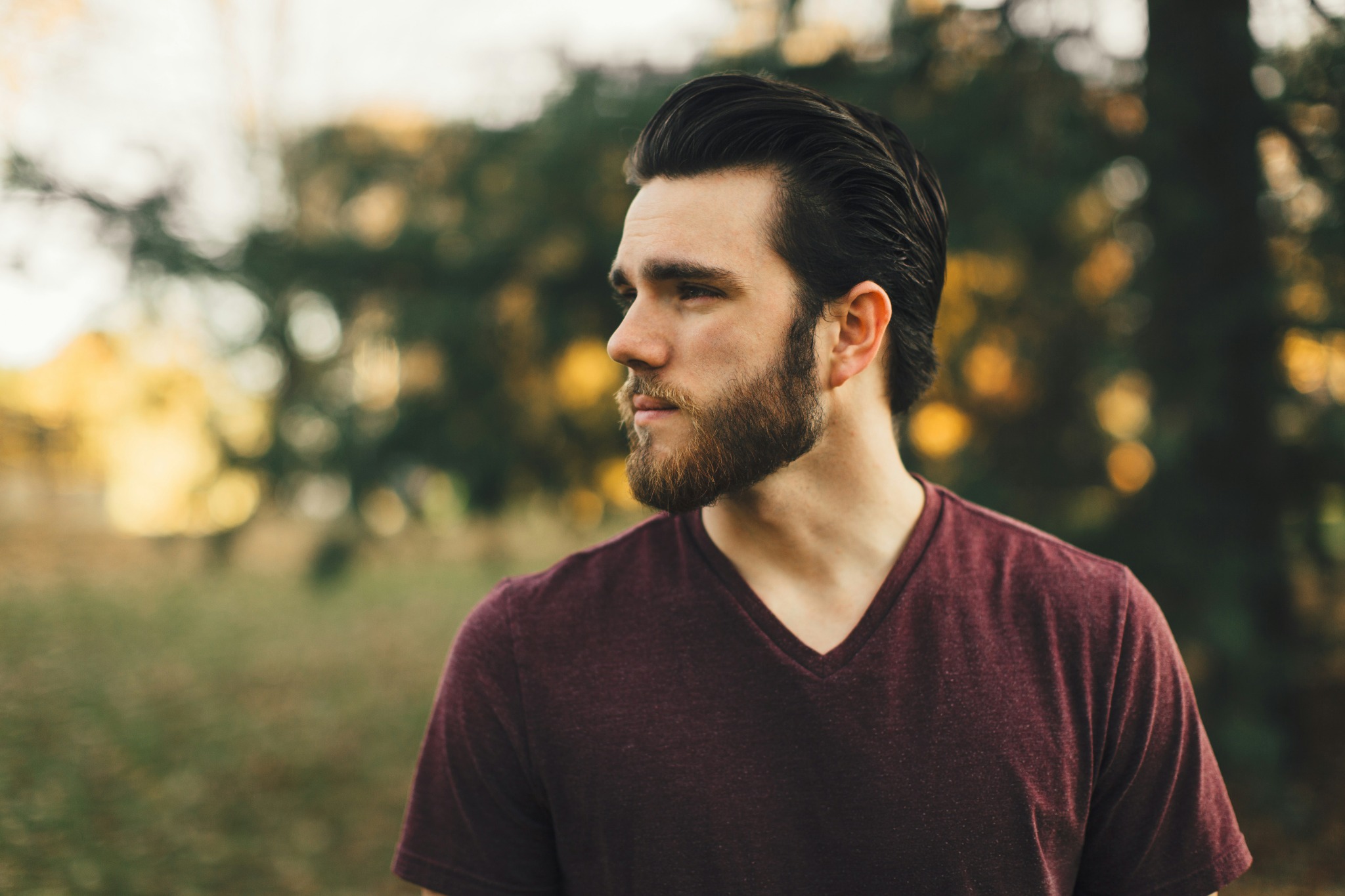Bearded man portrait for Sunscreen and Beards